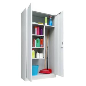 Armadio porta scope KUBO 2 ante 90x41x181,5 cm grigio