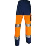 Pantaloni da lavoro DELTA PLUS ad alta visibilità - classe 2 - 5 tasche -