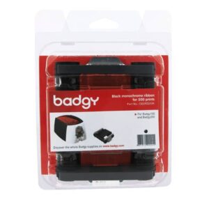 Print ribbon for Evolis Badgy 500 prints/single-colour ribbon black