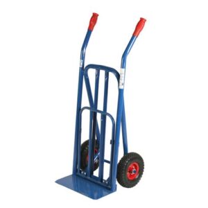 Carrello in acciaio Serena Group con doppio manico 90x44x118 cm blu con pala