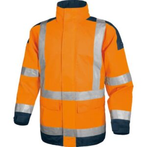 Delta Plus Parka Easy View work jacket w/zip imperm. - Cl.3 - 4 pockets -