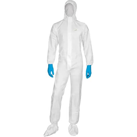 DELTA PLUS hooded stretch single-use coveralls - zip fastening