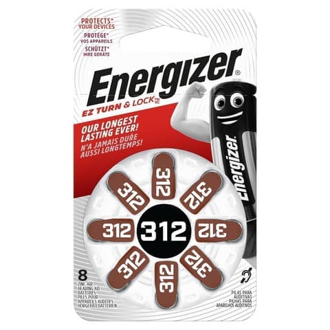 Batterie a bottone ENERGIZER 312 Zinc Air TL8