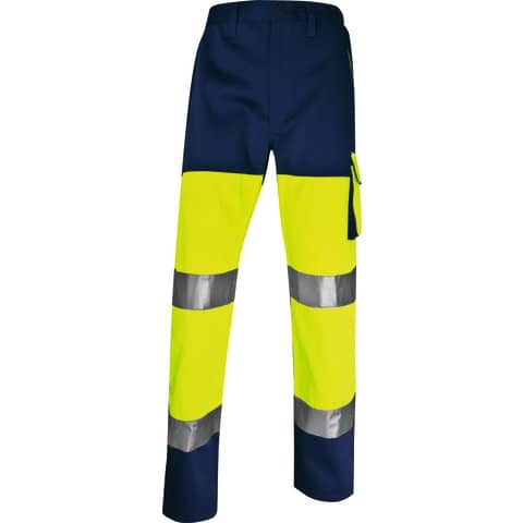 Pantaloni da lavoro Delta Plus ad alta visibilità - classe 2 - 5 tasche -