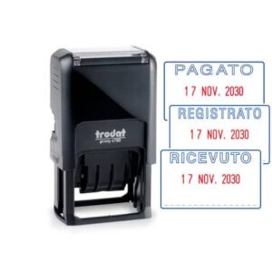 Dater with text PAID TRODAT PRINTY ECO 4750/L2 plastic 41x24 mm