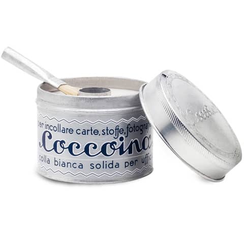 Barattolo in alluminio di colla Coccoina 125 g con pennello -