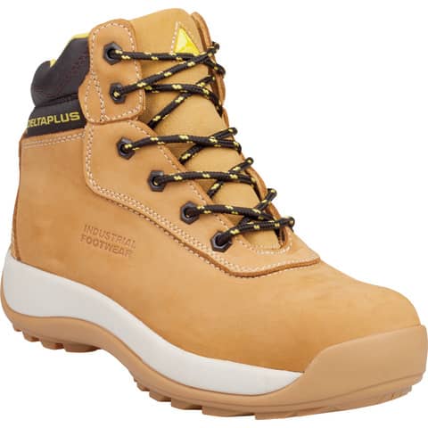Scarpe da lavoro DELTA PLUS alte Saga S3 pelle pieno fiore nabuk beige - 45