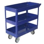 Carrello in acciaio Serena Group a 3 ripiani blu 84x41x82 cm - portata 100 kg