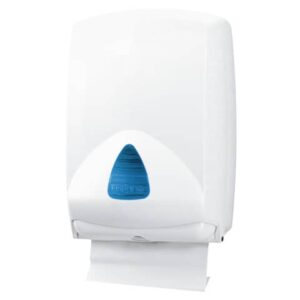 Hylab ABS maxi paper towel dispenser - 500 ff white slide blue