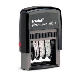 Self-inking date stamp TRODAT PRINTY 4820 plastic 4 mm black