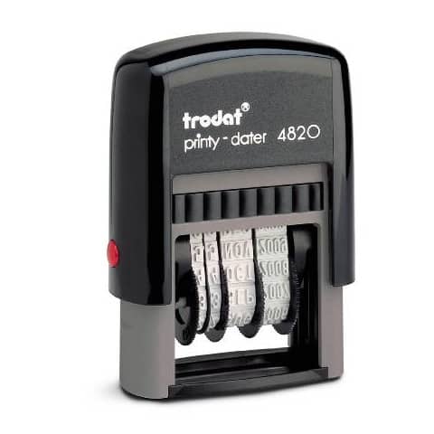 Datario autoinchiostrante TRODAT PRINTY 4820 in plastica 4 mm nero