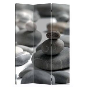 Paravento a 3 ante Serena Group in legno e carta di riso fantasia Coffee 120x180