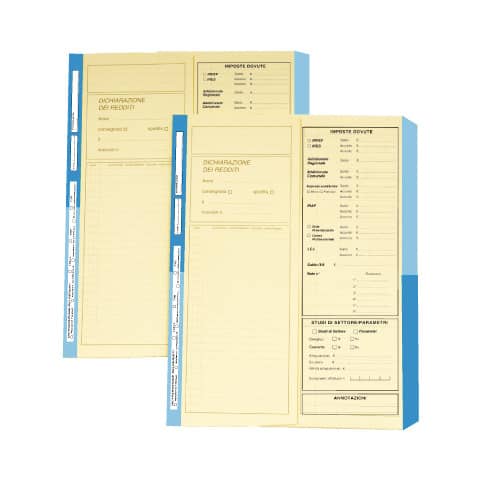 Cartelline a 2 lembi 4Pro dichiarazione dei redditi A4 cellulosa 225 g/m² dorso