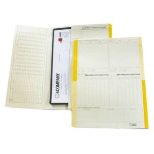 Cartelline matricolari 4Pro A4 in carta di cellulosa 225 g/m² dorso 2 cm giallo