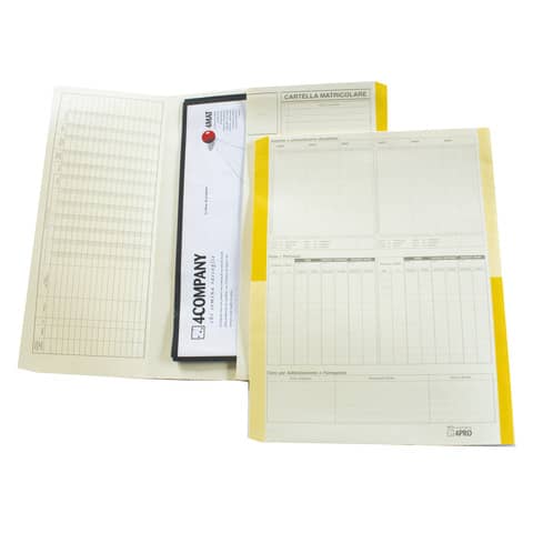 4Pro A4 cellulose paper folders 225 gsm spine 2 cm yellow