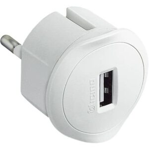 Adattatore spina 10A bticino con presa USB 1,5A bianco