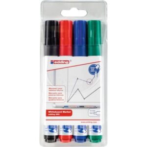 Whiteboard markers edding 660 conical tip 1.5-3 mm assorted