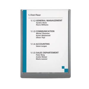 DURABLE CLICK SIGN ABS transparent/graphite A4 210x297 mm