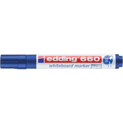 Marcatore per lavagne bianche edding 660 punta conica 1,5-3 mm blu