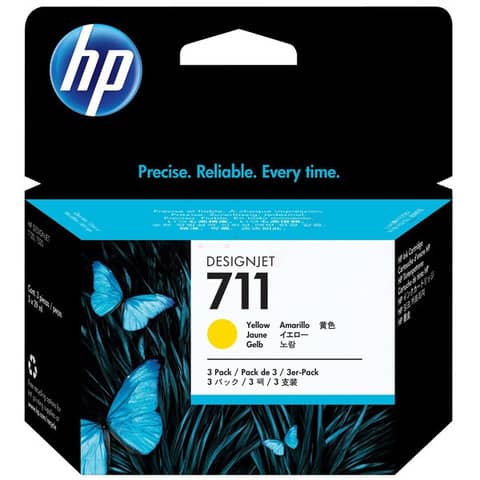 Cartucce inkjet 711 HP giallo