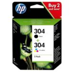 304 combo 2-pack HP inkjet cartridge