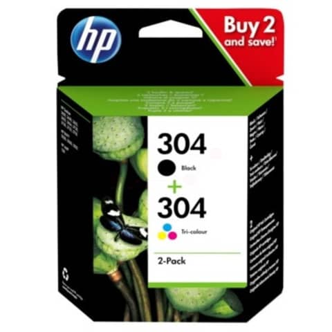 304 combo 2-pack HP inkjet cartridge