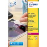 Etichette bianche antimanomissione Avery 45,7x21,2 mm - 48 et/foglio - per