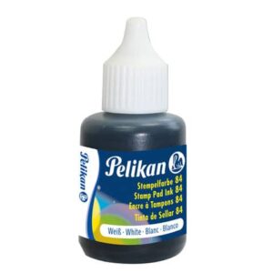 Inchiostro per timbri idrorepellente Pelikan tipo 84 flacone 30 ml bianco