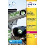 Etichette permanenti poliestere bianche Avery 199,6x143,5 mm - 2 et/foglio -