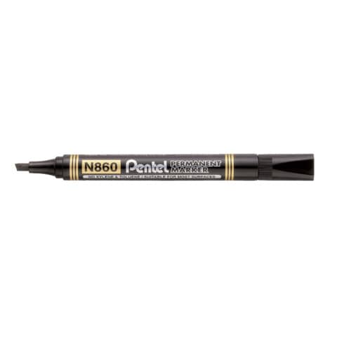 Marcatore permanente Pentel N860 punta a scalpello 4.5 mm nero