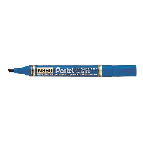 Marcatore permanente Pentel N860 punta a scalpello 4.5 mm blu