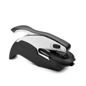 Timbro a secco in acciaio con piastra Ø 41mm TRODAT 970041/LS nero