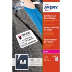 AVERY acetate silk badge stickers 63.5x29.6 mm