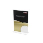 Deflecto® A5 vertical polystyrene brochure holder with transparent T-base
