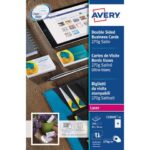 Customisable business cards Avery Quick&Clean 85x54 mm 10/sheet