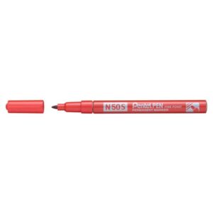 Marcatore permanente Pentel Pen N50S punta conica 3.8 mm rosso
