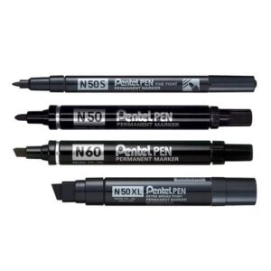 Marcatore permanente Pentel Pen N50S punta conica 3.8 mm nero