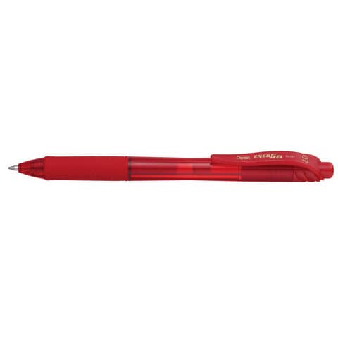 Pentel EnerGel X 0.7 mm red snap-action rollerball pen