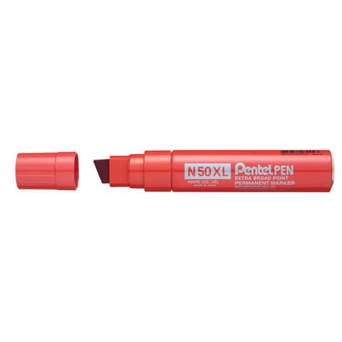 Marcatore permanente Pentel N50 XL punta a scalpello 15.4/8.0 mm rosso
