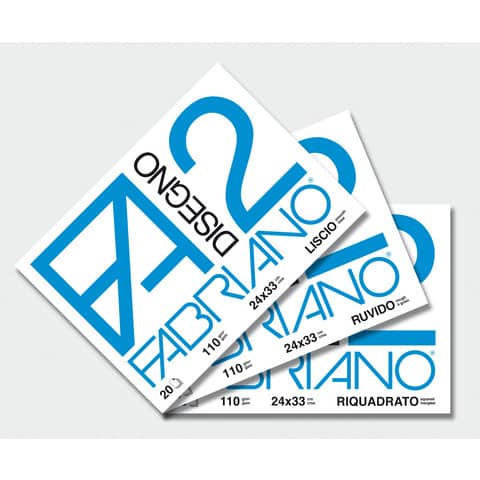 Album da disegno Fabriano F2 a 4 angoli 110 g/m² 24x33 cm 20 ff. ruvidi