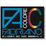 Fabriano FACOLORE drawing album 33x48 cm 220 gsm 25 ff - 5 colours