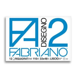 Album da disegno Fabriano F2 collato 1 lato 110 g/m² 33x48 cm 12 ff. lisci