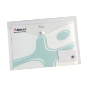 Buste trasparenti con bottone Rexel Ice porta biglietti da visita A4 trasparente