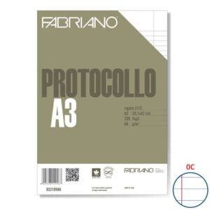 Fogli protocollo Fabriano bianco 66 g/m² 29,7x42 cm rigato a 31