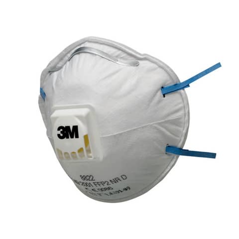 Maschera facciale monouso Moulded 3M serie 8000 Classic con valvola FFP2