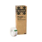 Scotch® Magic Più adhesive tape Green 19 mm x 33 m transparent matt