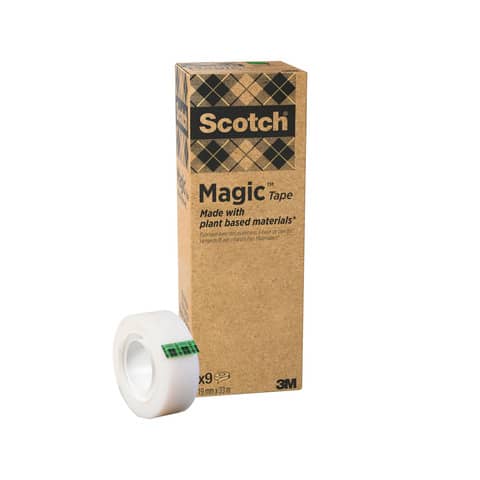 Scotch® Magic Più adhesive tape Green 19 mm x 33 m transparent matt