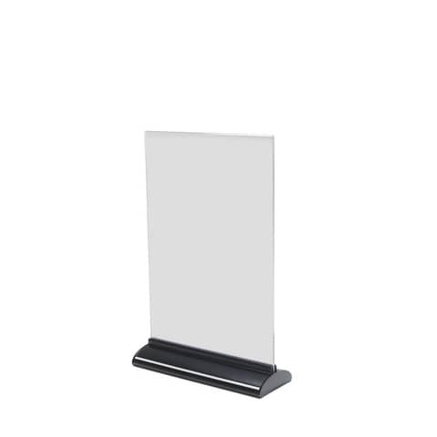 Porta-avvisi deflecto® A4 verticale in polimetilmetacrilato trasparente