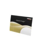 Portabrochure deflecto® A6 in plastica con base a L trasparente