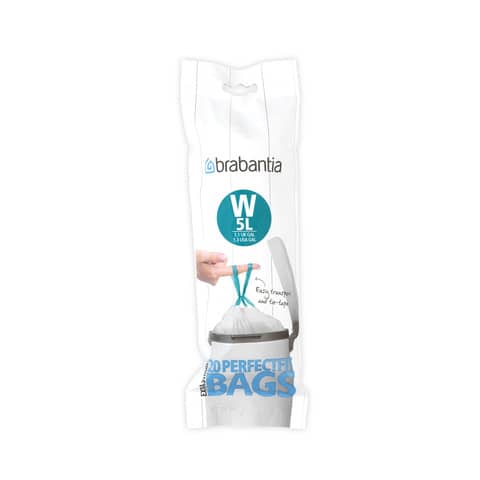 Sacchetti PerfectFit Brabantia codice W 5 litri - bianco